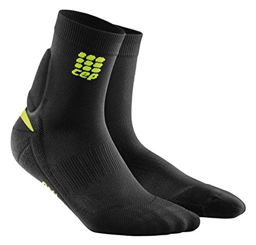 CEP Ortho+ Achilles Support Short Socks, Black/Green, Men, Size 4