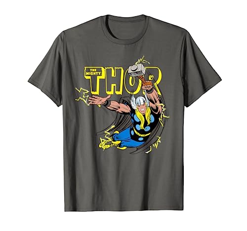 Marvel Thor Classic Retro Comic Graphic T-Shirt T-Shirt