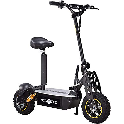 MotoTec 2000w 48v Powerful Electric Scooter Foldable Black