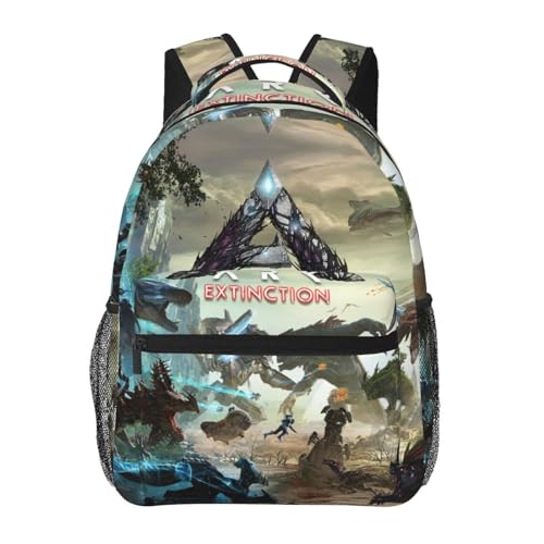 IUMIENONE Ark Survival Evolved Backpack Casual Lightweight Bookbag Large Capacity Sports Travel Backpack 16'