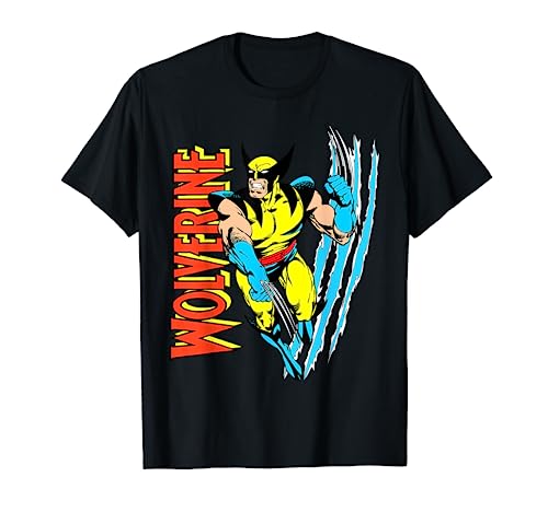 Marvel X-Men Wolverine Vintage Claw Slice Graphic T-Shirt T-Shirt