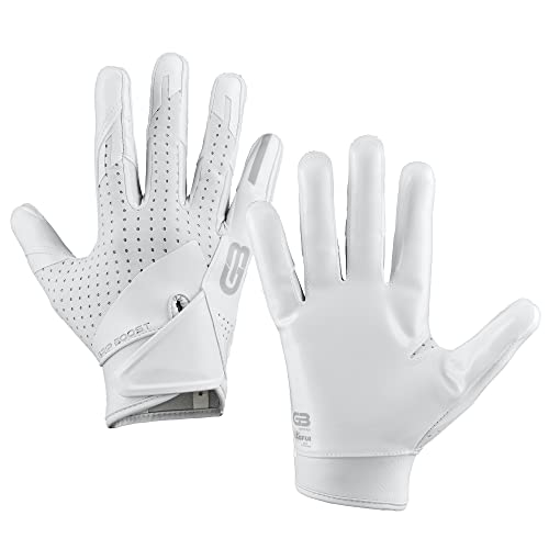 Grip Boost Stealth Solid Color Football Gloves Pro Elite - Adult (White/White, Large)