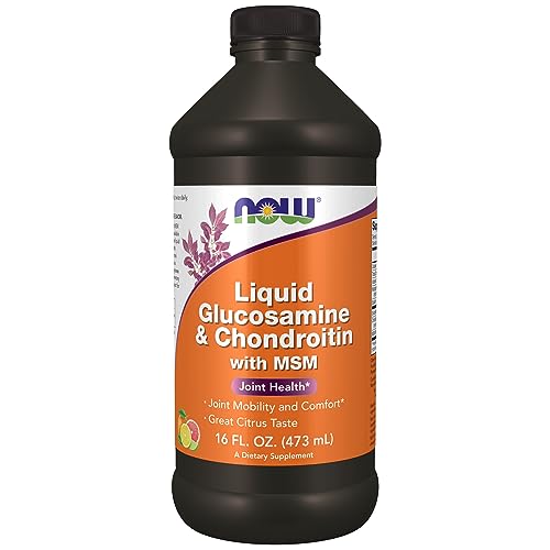 NOW Supplements, Glucosamine & Chondroitin with MSM, Liquid, Joint Health, Mobility and Comfort*, 16-Ounce