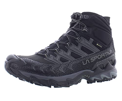 La Sportiva Mens Ultra Raptor II Mid GTX Hiking Boots, Black/Clay, 9