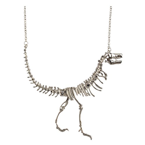 Jane Stone Dinosaur Vintage Necklace Short Collar Fashion Costume Jewelry for Women Teens (silver)
