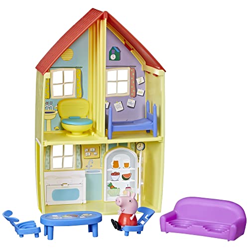 Peppa Pig Peppa’s Adventures Family House Playset, Includes Figure and 6 Fun Accessories, Preschool Toy for Ages 3 Up