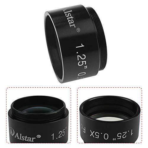 Alstar 0.5X Reducer for Photography and Observing - 1.25' Filter Thread (28.5x0.75MM) on Both Sides - Reduces The Focal Length for Visual and Photographic Use