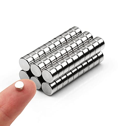 60pcs Small Magnets,Round for Refrigerator , Cylinder, Fridge , Office , Whiteboard , Durable Little Miniature Tiny Mini for Crafts