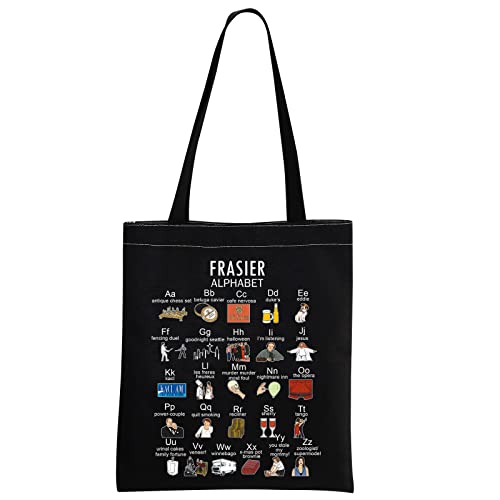 MNIGIU Frasier TV Show Fan Gift Frasier Tote Bag Frasier Merchandise Frasier Inspired Gift (Black)
