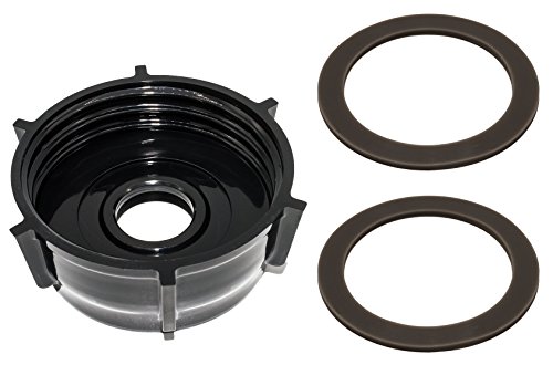 Blendin Replacement Plastic Base Bottom Cap with 2 Rubber O Ring Gaskets, Compatible with Oster and Osterizer Blenders