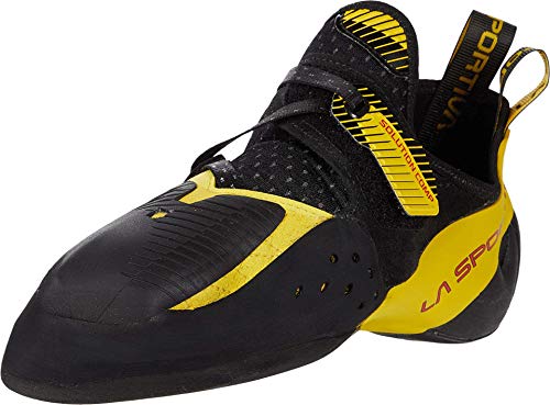 La Sportiva Solution Comp Climbing Shoe - Men's Black/Yellow 42.5