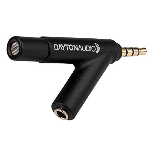Dayton Audio iMM-6 Calibrated Measurement Microphone for iPhone, iPad Tablet and Android,Black