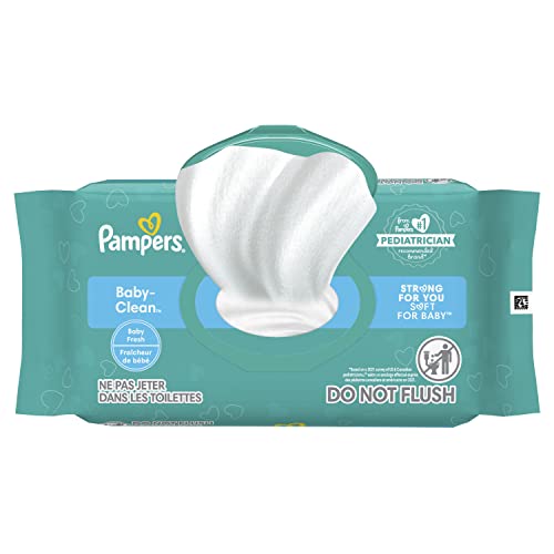 Pampers Baby Clean Wipes, Baby Fresh Scented, 1 Flip-Top Pack (72 Wipes Total)