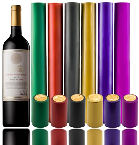 MotBach 240 Pcs Heat Shrink Caps, Wine Shrink Wrap Wine Bottle Shrink Caps Wine Bottle Tops for Wine Cellars And Home Use