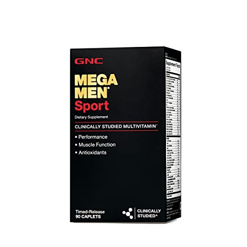 GNC Mega Men Sport Multivitamin | Performance, Muscle Function, and General Health | 90 Count (45 Servings)