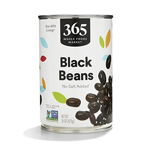 365 by Whole Foods Market, Unsalted Black Beans, 15 Ounce