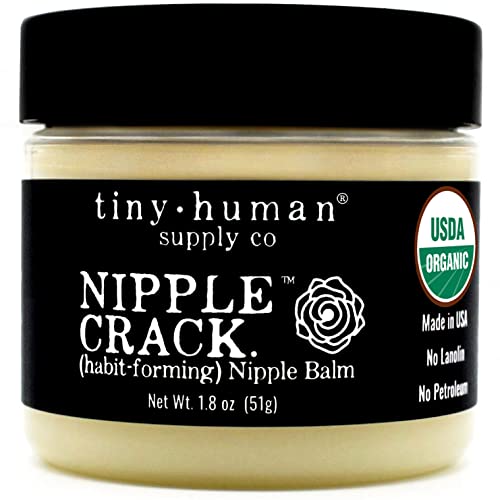 Organic Nipple Cream, Nipple Crack Lanolin Free Nipple Butter, Balm for Breastfeeding Mother, No Need to Wash Off, Safe for Baby and Mama