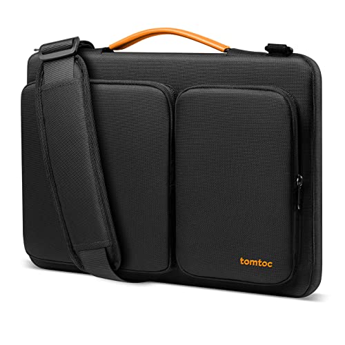 tomtoc 360 Protective Laptop Shoulder Bag for 13 Inch MacBook Pro M2/A2686 M1/A2338 2022-2016, MacBook Air M3/A3113 M2/A2681 M1/A2337 2024-2018, 13-in Surface Pro 10/9, Water-resistant Accessory Case