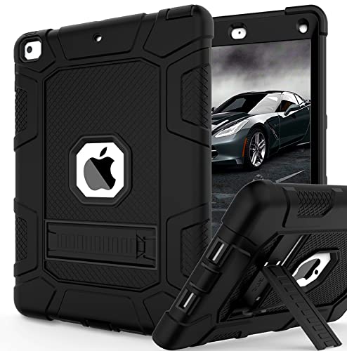 iPad Mini 5 Case, iPad Mini 4 Case, Hybrid Three Layer Armor Shockproof Rugged Drop Protection Cover Case Built with Kickstand for iPad Mini 4/5 7.9 Inch