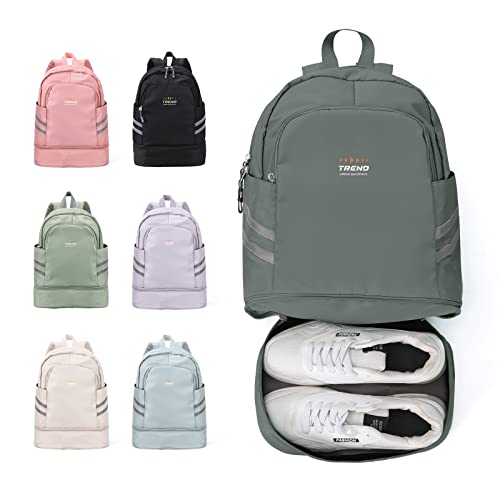 coofay Small Gym Backpack For Women Waterproof Backpack With Shoe Compartment Lightweight Travel Backpack Sports Backpack Large Gym Bag