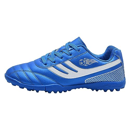 DXYDSC Kids' Soccer Shoes Running Training Shoes for Students Athletes for 7 to 15 Years Shoes Big Kids (X2-Blue, 38)