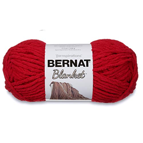 Bernat Blanket Super Bulky Yarn, 5.3oz, Guage 6 Super Bulky, Cranberry