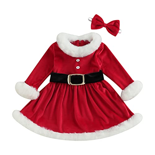 Infant Toddler Baby Girl Christmas Derss Christmas Tree Plaid Lace Party Dress Princess Dress+Vest Christmas Clothes Set(FChristmas,3-4T)