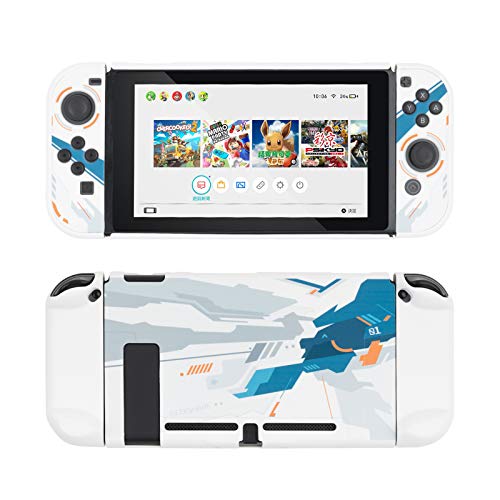GeekShare Protective Case Slim Cover Case Compatible with Nintendo Switch and Joy Con - Shock-Absorption and Anti-Scratch - Space Aircraft