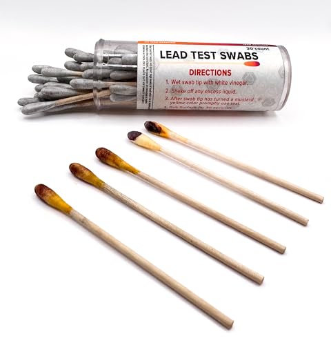 SCITUS Know, Understand Rapid Lead Test Kit (30 Swabs)- Suitable for use on Housepaint Results in 30 Seconds, Just dip in Vinegar to use, Each Swab detects Lead in House Painted Surfaces