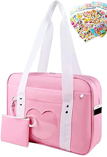 Heart Kawaii ITA Japanese Bag Anime Sticker & kawaii wallet purse cute backpacks for woman trendy stuff gift ideas book bags tote Pin anime backpack kawaii accessories cheap Laptop Handbag Pink