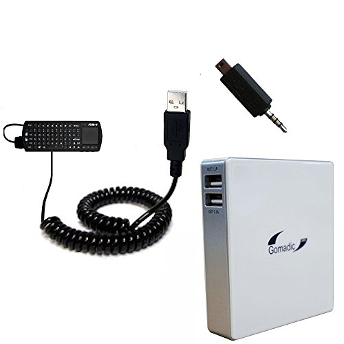 Gomadic Unique Portable Rechargeable Battery Pack Designed for The FAVI FE01-BL RT-MWK01 Keyboard - High Capacity Charger That fits in Your Pocket