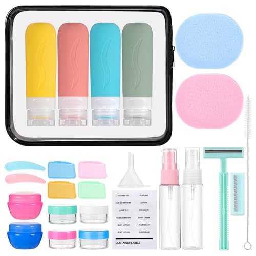 IMPORX 26 Pack Travel Size Toiletries Travel Bottles Tsa Approved Travel Essentials for Women Travel Size Containers Silicone Leak Proof Toiletry Bottle Travel Accessories