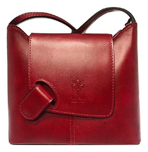 LaGaksta Isabella Italian Leather Crossbody Bag Red
