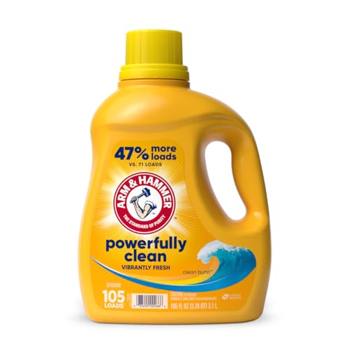 Arm & Hammer Clean Burst, 105 Loads Liquid Laundry Detergent, 105 fl oz