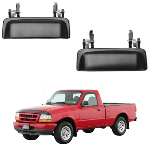 All Metal Exterior Door Handle Set, Compatible with 1998-2011 Ford Ranger, 01-10 Mazda B2300 B3000 B4000, Front Outside Left Driver & Right Passenger Side | Replaces# 2L5Z1022404BAA Outer Handle