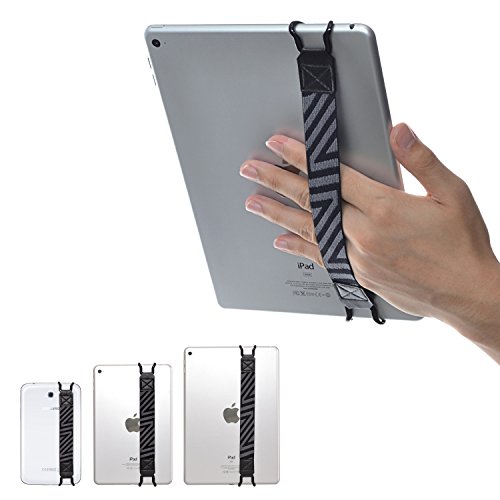 TFY Security Hand-Strap for Tablet PC - iPad 10th Gen/iPad Mini 6 / iPad Air 5 / iPad Pro 9.7', Pro 11' - Galaxy Tablet Pcs - Nexus 7 / Nexus 10 and More (Black)