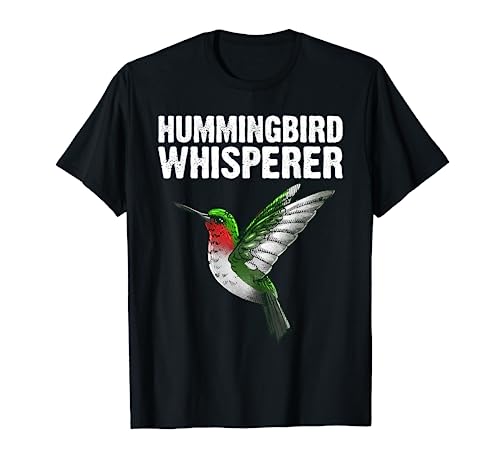 Cute Hummingbird Art For Men Women Bird Watcher Bird Lover T-Shirt