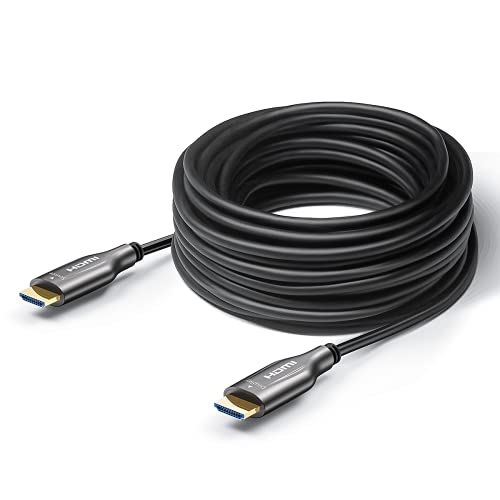 EVAIO Fiber Optic HDMI Cable 100 Feet, HDMI 2.0, 18Gbps, Supports 4K@ 60Hz, 4:4:4/4:2:2/4:2:0, HDR10, Dolby Vision, HDCP2.2, ARC,3D,Slim and Flexible