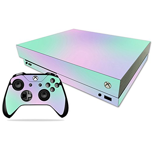 MightySkins Skin Compatible with Microsoft Xbox One X - Cotton Candy | Protective, Durable, and Unique Vinyl Decal wrap Cover | Easy to Apply, Remove, and Change Styles | Made in The USA