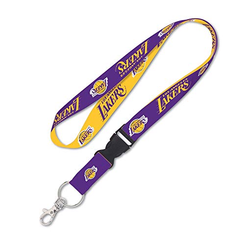 WinCraft Los Angeles LA Lakers NBA Lanyard Key Chain, 23 inches Long, 1 inch Wide