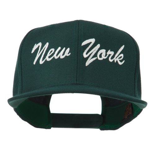 US Eastern State New York Embroidered Snapback Cap - Spruce OSFM