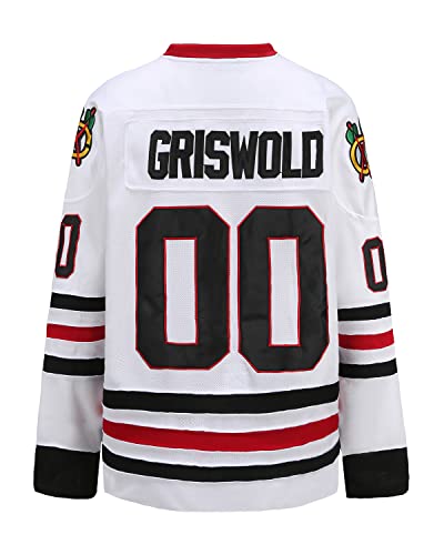 oldtimetown Mens Griswold #00 Movie Hockey Jerseys Stitched Letters Numbers Coats