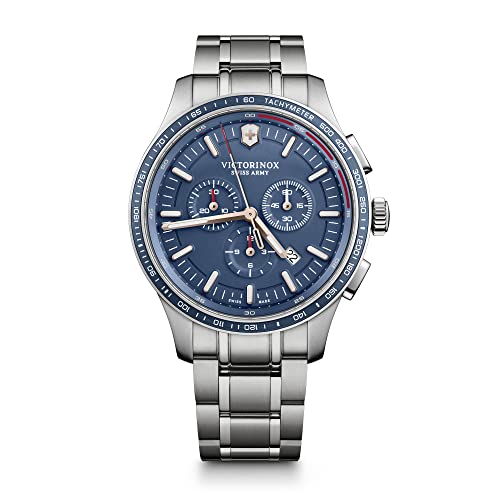 Victorinox Alliance Stainless Steel Swiss-Quartz Watch with Stainless-Steel Strap, Silver, 20.4 (Model: 241817)