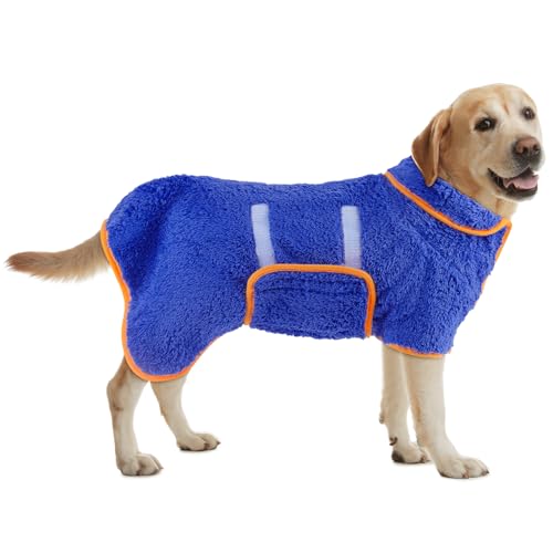 Bienbee Dog Bathrobe, Quick Drying Dog Robe Super Absorbant Dog Towels for Drying Dogs, Warm Keeping Dog Robes for After Bath Dogs Bath Supplies