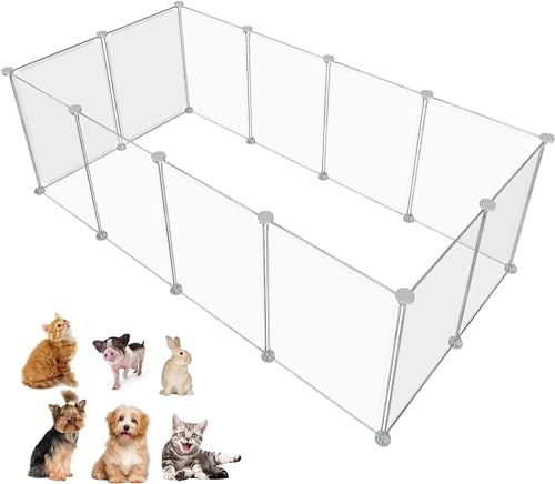 HOMICKER Pet Playpen Portable Small Animals Playpen, Pet Fence Yard Fence for Guinea Pigs, Bunny, Ferrets, Mice, Hamsters, Hedgehogs, Puppies, Turtles