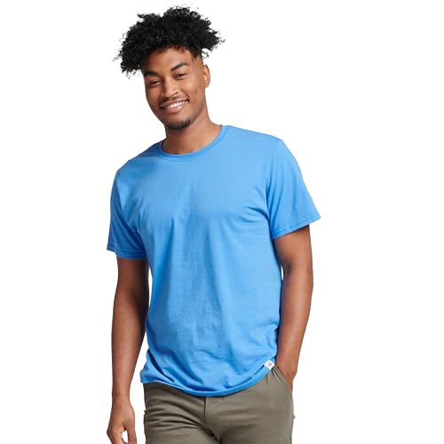 Russell Athletic mens Essential Short Sleeve Tee T Shirt, Collegiate Blue, Small US