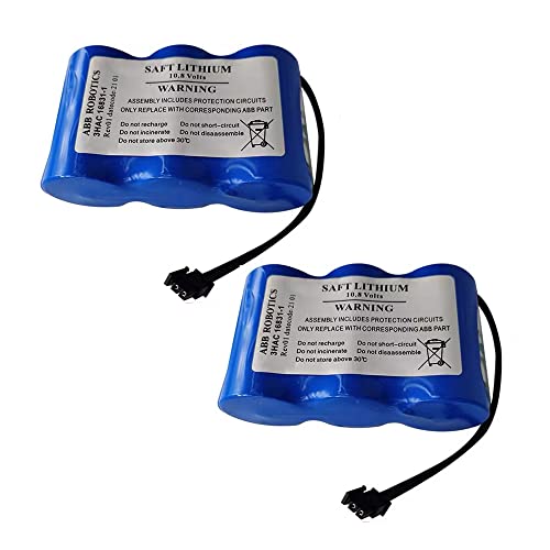 WELLVEUS 2Pack 3HAC16831-1 Lithium Battery for ABB 10.8V Robot Arm Controller SMB CPU Server Backup Charging Battery