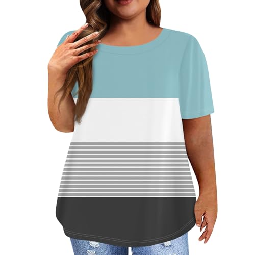 Womens Short Sleeve Tops Short Sleeve Blouses for Women Short Sleeve Shirts for Women Short Sleeve Tops for Women Printed Comfy Shirts Basic Lightweight Blouses Casual Trendy T-Shirt Relaxed Fit Tees