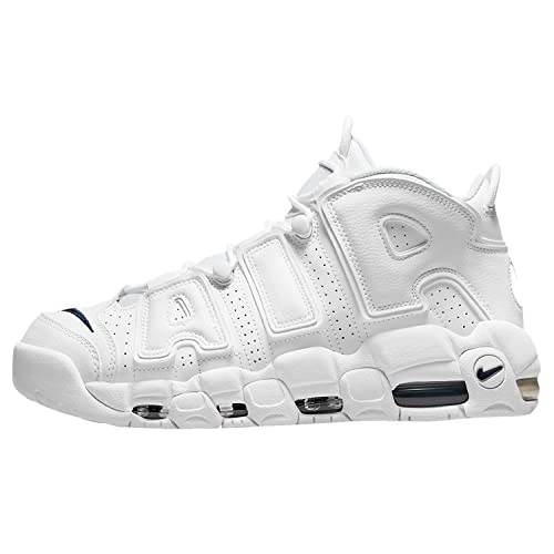 Nike mens Air More Uptempo 96 Basketball Trainers Cj6129 Shoes, White/Midnight Navy-white, 10