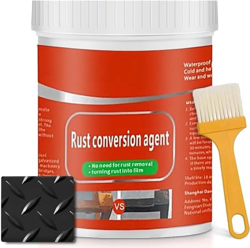 Rust Remover, Rust Converter, 2024 New Rust Remover for Metal, Rust Converter for Metal, Car, Steel (10.7FI Oz,Black)